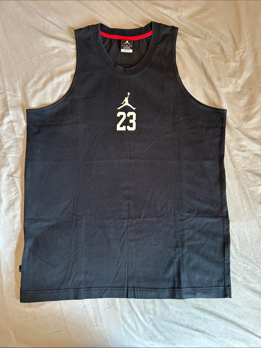 🔥Jordan Black Tank with White Jumpman 23